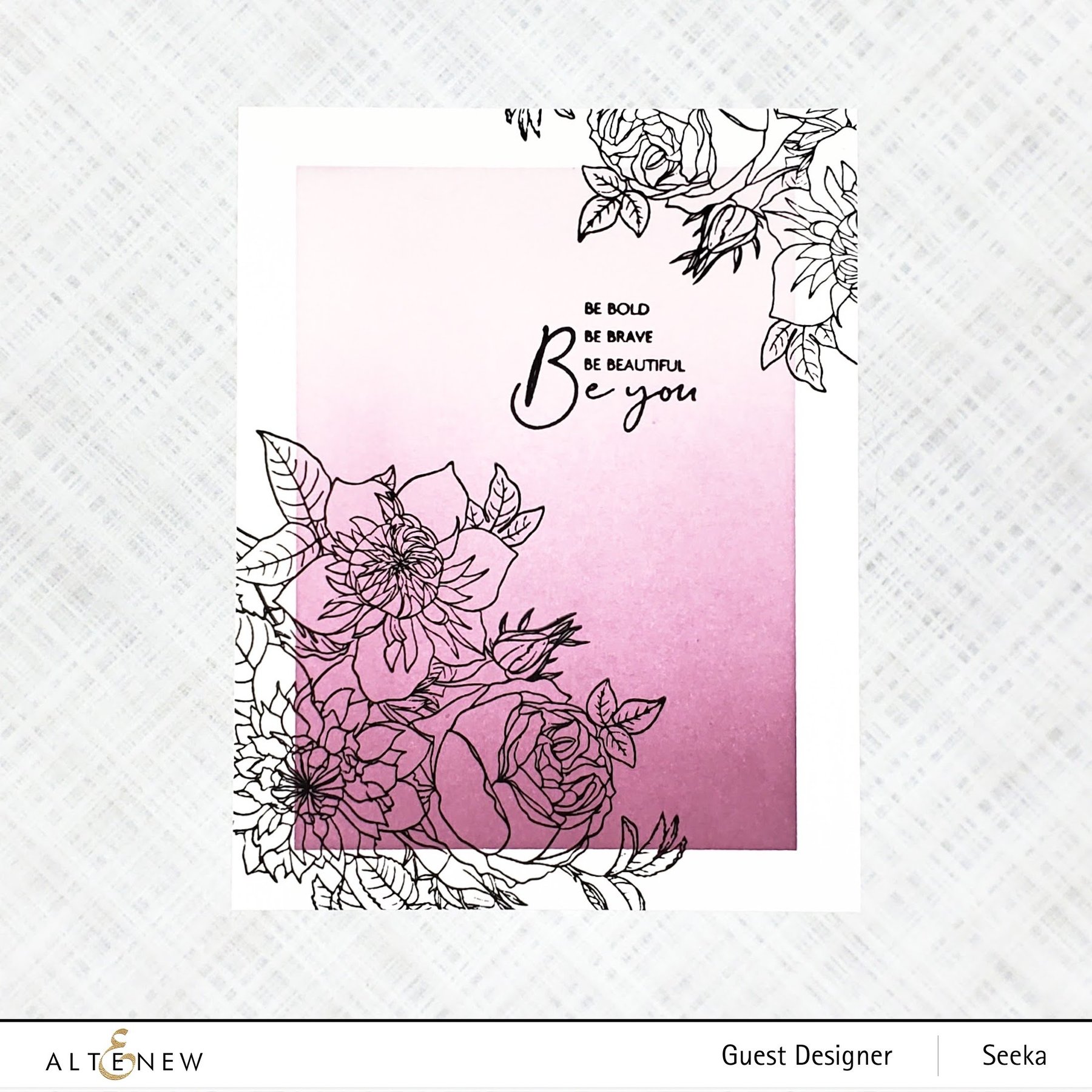 ALTENEW -Paint-A-Flower: Clematis Josephine Outline Stamp Set - 7