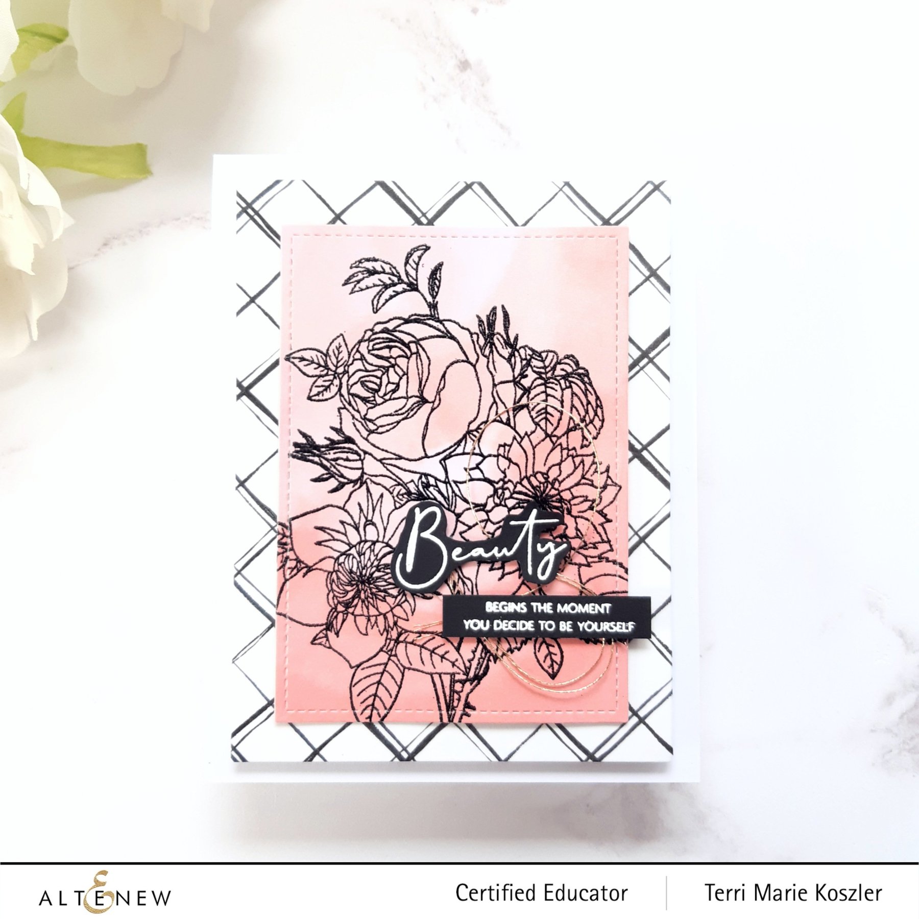 ALTENEW -Paint-A-Flower: Clematis Josephine Outline Stamp Set - 29