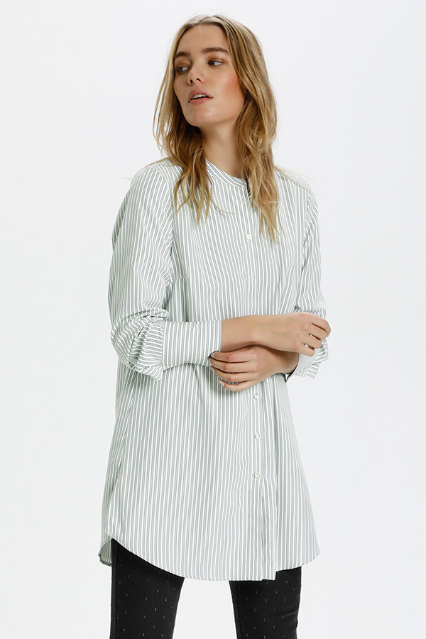 Culture - Magnolia Long Shirt Burnt Olive