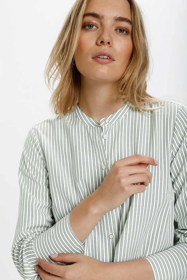 Culture - Magnolia Long Shirt Burnt Olive - 3