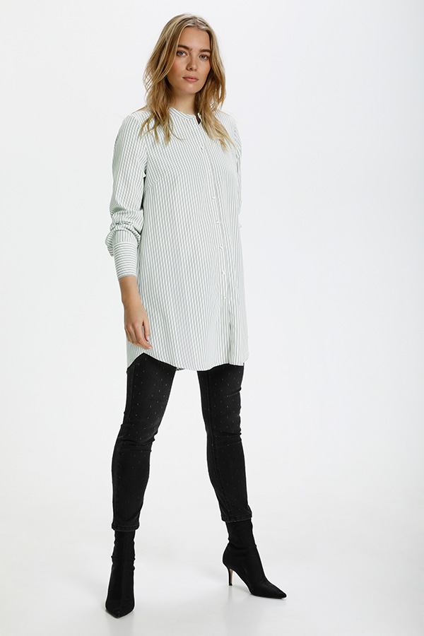 Culture - Magnolia Long Shirt Burnt Olive - 2