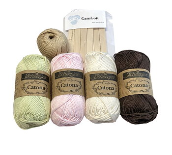 Mönster med garn & tillbehör till Pinnglass