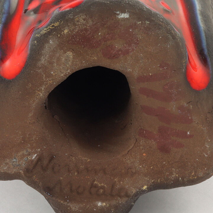 Berth Norrman (1960s) Red/Brown Heartwarming Owl 13 cm