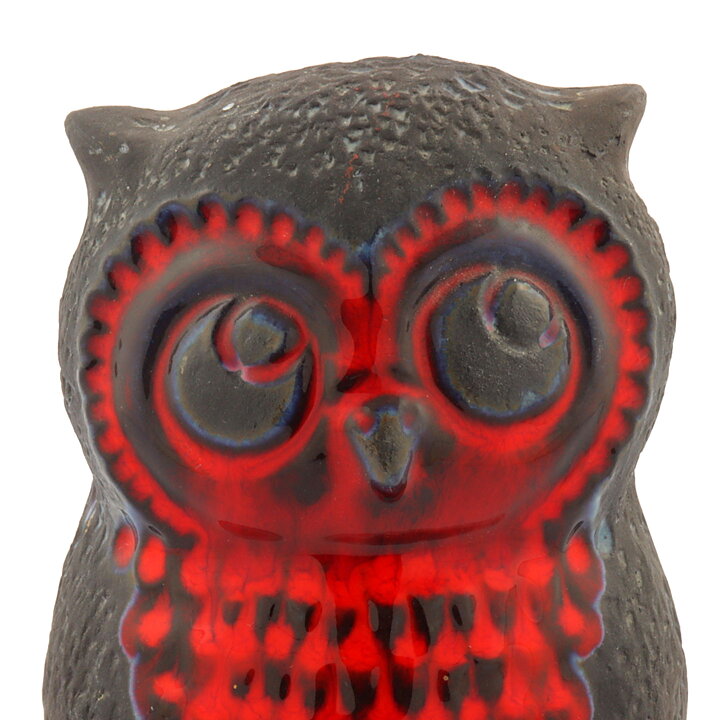 Berth Norrman (1960s) Red/Brown Heartwarming Owl 13 cm