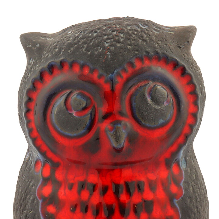 Berth Norrman (1960s) Red/Brown Heartwarming Owl 13 cm