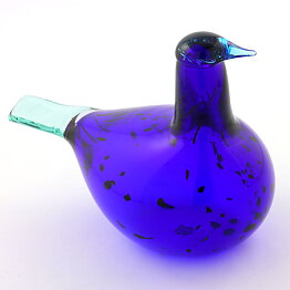 オイバ・トイッカ  ガラスの鳥  Sinikki   2002年  20cm 〈箱付き〉