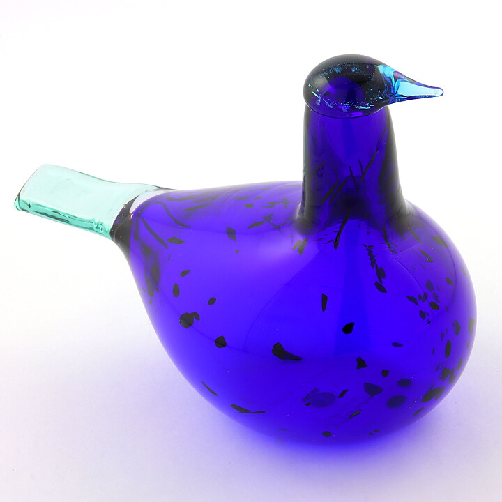 オイバ・トイッカ  ガラスの鳥  Sinikki   2002年  20cm 〈箱付き〉