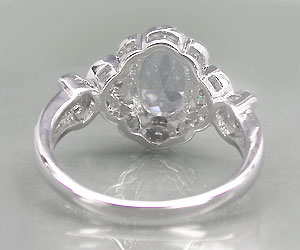 Anillo de lujo con topacio místico genuino y diamante blanco CZ - 3