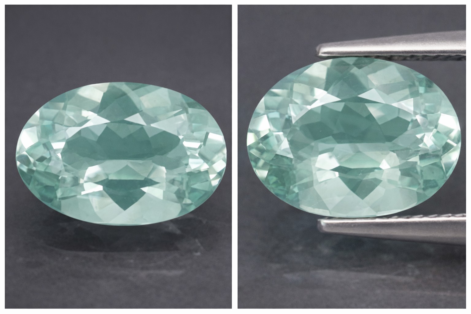 Piedra preciosa de aguamarina genuina natural certificada de lujo de 2,22 ct