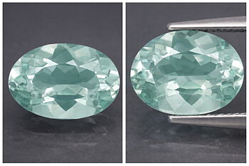 Piedra preciosa de aguamarina genuina natural certificada de lujo de 2,22 ct