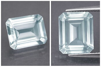 1,38 ct Lujosa piedra preciosa genuina de aguamarina santa maría
