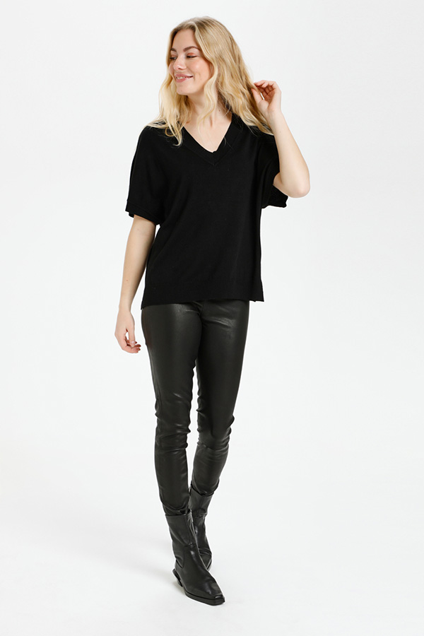 Culture - Annemarie Vest V-neck Black - 4