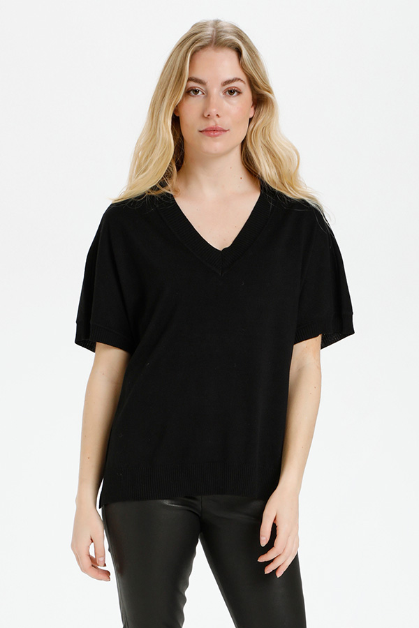 Culture - Annemarie Vest V-neck Black - 5