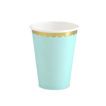 PAPPERSMUGGAR | 6-pack | Mint med guldkant