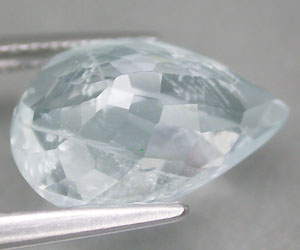 2.96 ct large pear shaped beautiful aquamarine gemstone - 3