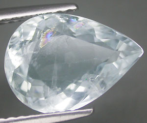 2.96 ct large pear shaped beautiful aquamarine gemstone - 2
