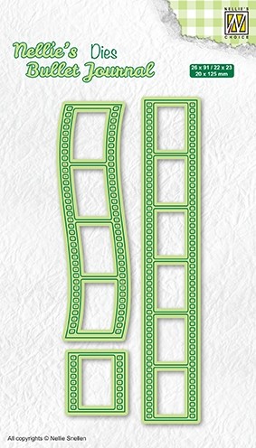 Nellie's Bullet Journal Filmstrip dies 3 pcs.
