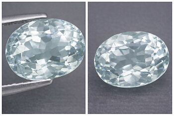Piedra preciosa de aguamarina natural de lujo de 1,24 ct