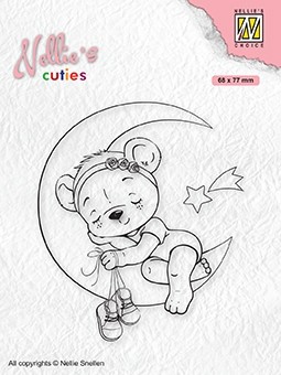 Nellie's Christmas Cuties "Dreaming of a white Christmas" clear stamps