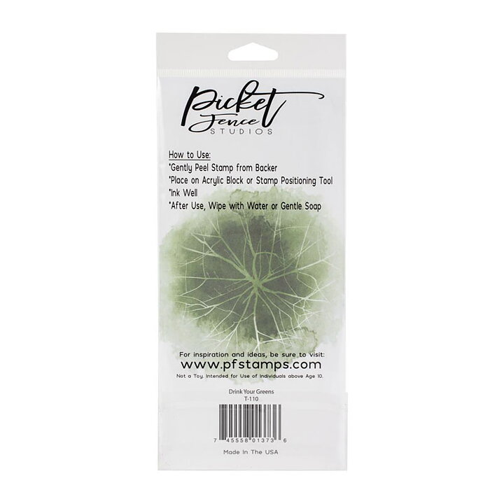 Picket Fence Studios Clear Stamps - Drink Your Greens
