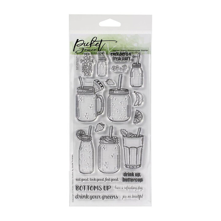 Picket Fence Studios Clear Stamps - Drink Your Greens