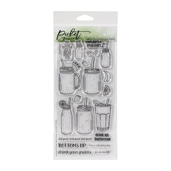 Picket Fence Studios Clear Stamps - Drink Your Greens
