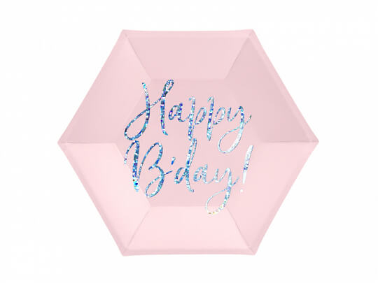 PAPPERSTALLRIKAR | 6-pack | Rosa Happy B´day!