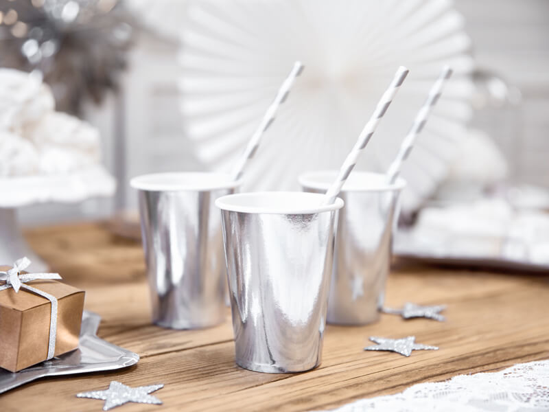 SUGRÖR | 10-pack | Silver & vit 