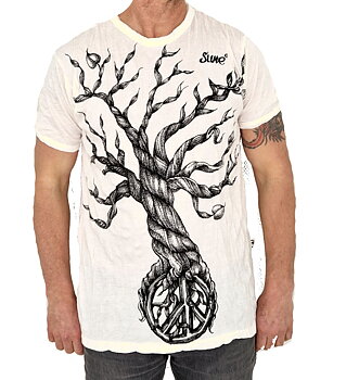SURE T-shirt - Träd med Freds Symbol - Vit