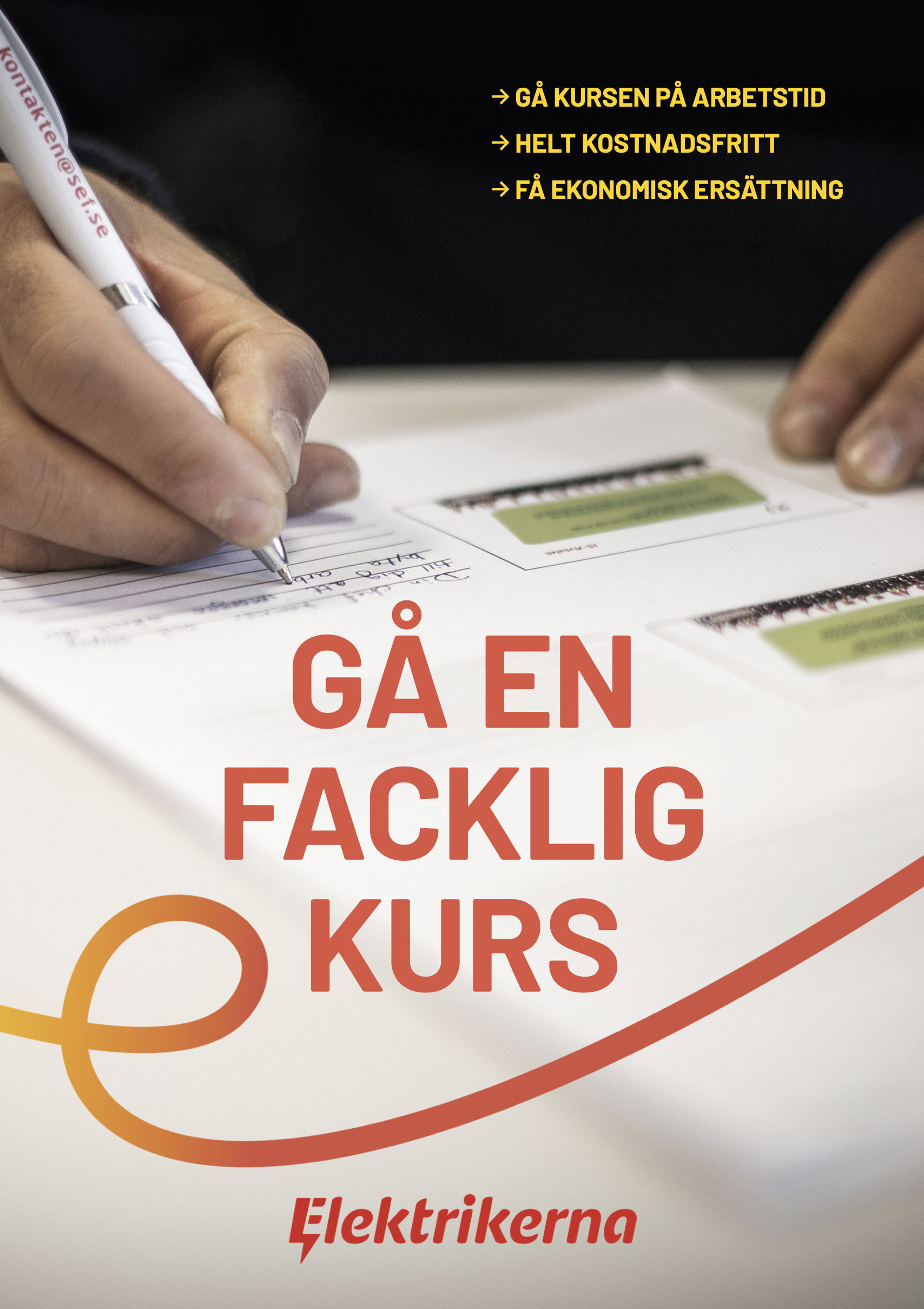 Folder A5 Kursbroschyr - Gå en facklig kurs