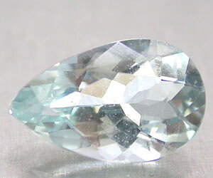 Piedra preciosa de aguamarina genuina natural sin tratar en forma de gota de 0,72 ct