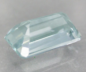 0.76 ct emerald shaped natural genuine aquamarine gemstone - 2