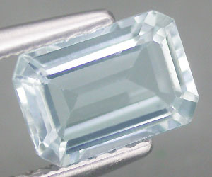 Piedra preciosa de aguamarina genuina natural en forma de esmeralda elegante de 0,91 ct - 3