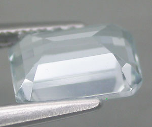 Piedra preciosa de aguamarina genuina natural en forma de esmeralda elegante de 0,91 ct - 2