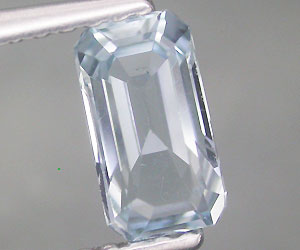 ¡Piedra preciosa aguamarina genuina natural en forma de esmeralda hermosa de 0.71ct! - 3