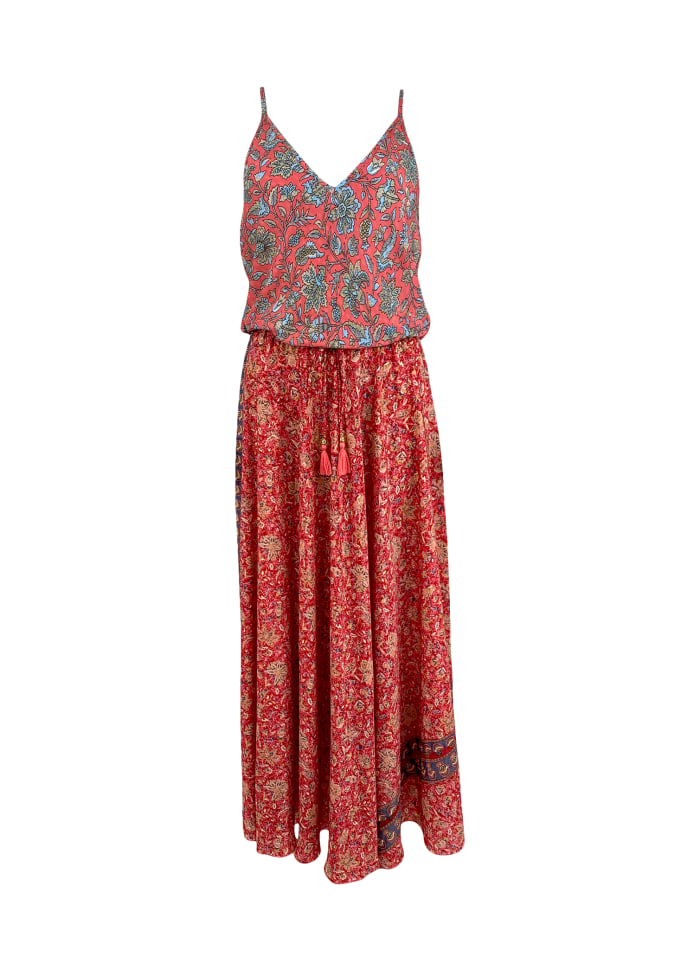 Black Colour - Luna Ella Strap Dress Coral Mix - 3