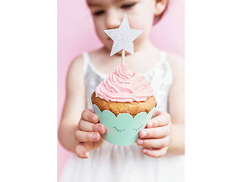 CAKE PICKS | Silverglitter stjärnor