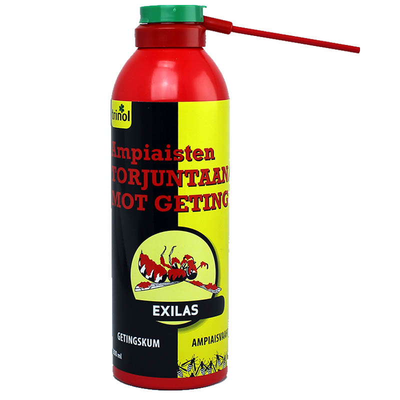 Getingspray skum 300 ml. Effektivt medel för att få bort oönskade getingar. Förhindrar getingarna att återvända och använda sina getingbon.