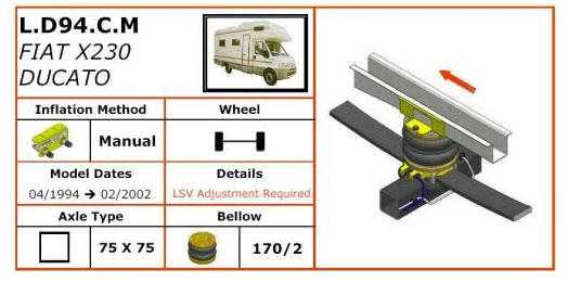 Luftfjädring Fiat Ducato X230 1994-2002
