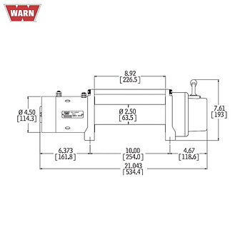 Warn M8000-S Vinsch med Syntetlina 12V
