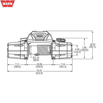 Warn Zeon 8-S Vinsch med Syntetlina 12V