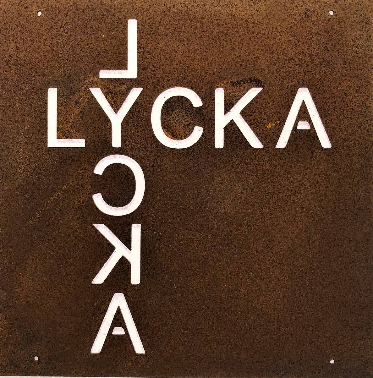 Rostig skylt till armeringsnät LYCKA 14 cm - 3