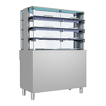 Porkka - Exponeringsmonter - Servicemodell - Mått: 1200 x 650 x 1690mm - Temp: +6...+15 °C