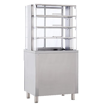 Porkka - Exponeringsmonter - Servicemodell - Mått: 800 x 650 x 1690mm - Temp: +6...+15 °C