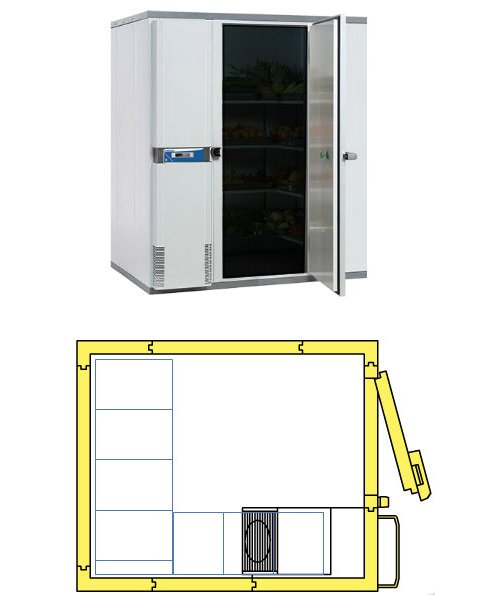 Porkka - Kylrum - 1518 - Mått: 1500x1800 mm - Temp: +2°C...+12°C