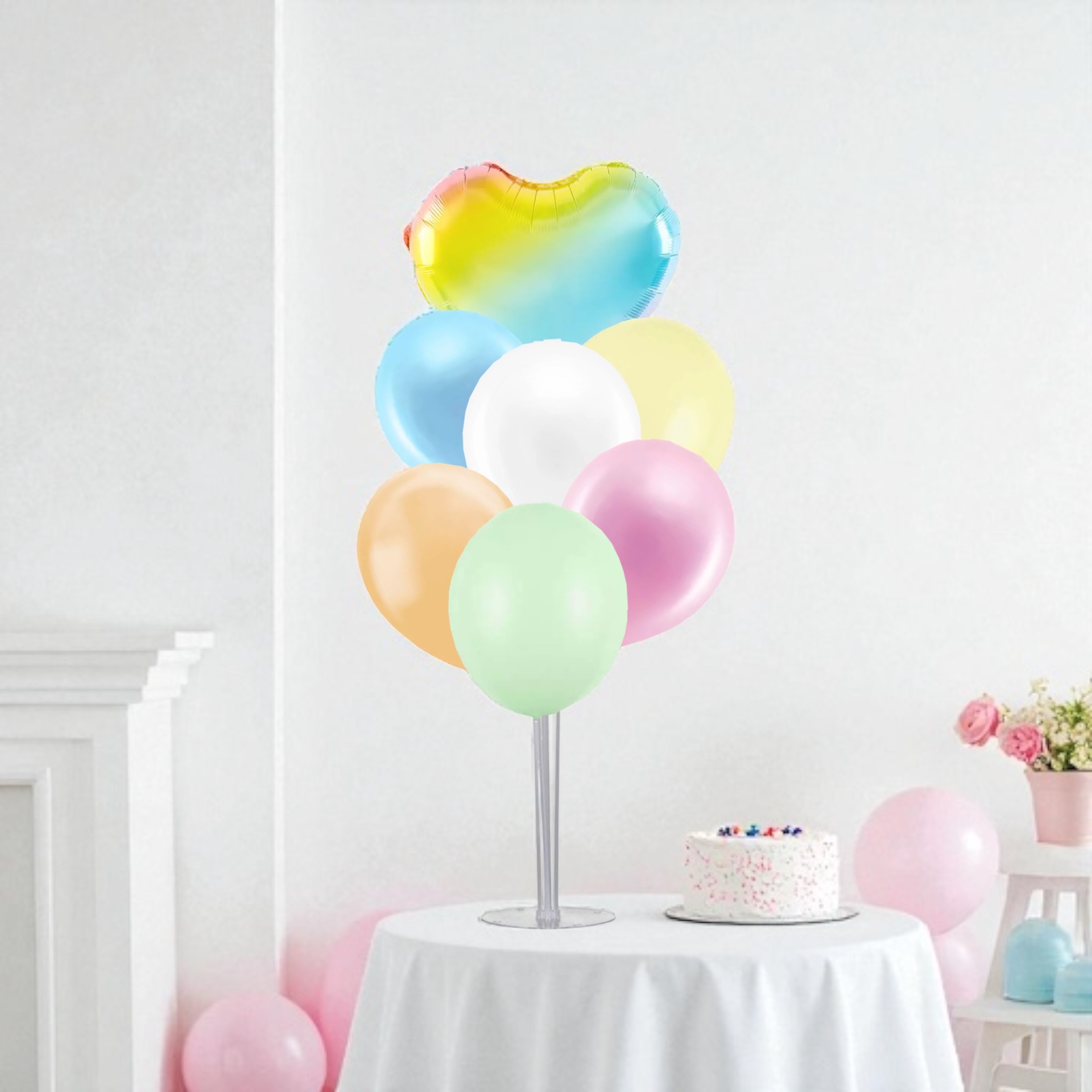 Ballongställ | 7 fästen | 70 cm - 8