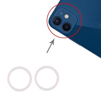 Original iPhone 12 Kameraring (2-pack) - Vit