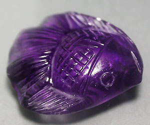 26.47 ct stor hand graverad naturlig ametist ädelsten - 2