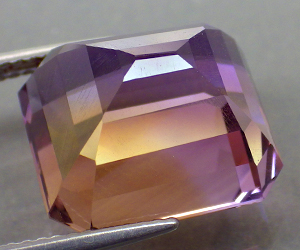 Piedra preciosa de ametrino natural genuina rara de lujo grande de 12.01ct - 3