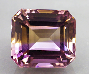 Piedra preciosa de ametrino natural genuina rara de lujo grande de 12.01ct - 2